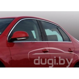 Верхние молдинги стекол (нерж.) для Volkswagen Jetta (2005-2011)